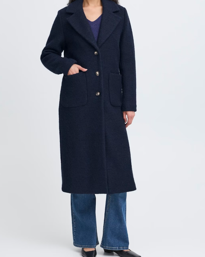 MANTEAU STIPA JA6 DARK NAVY ~ ICHI